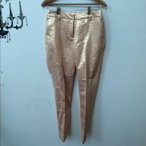 H&M Metallic Floral Pants