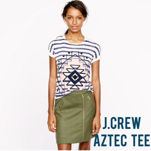 J. Crew Tops - HP🎉 Still in stores! J.crew Aztec print t-shirt