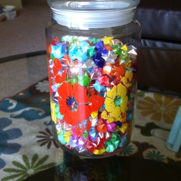 Plastic origami stars