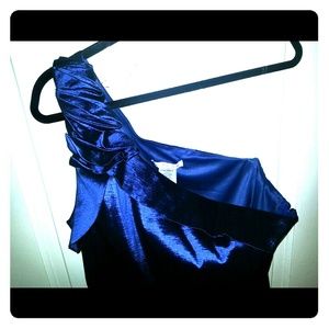 NWT Plus Size Shiny Sapphire Mini Dress