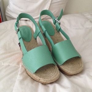 SALE Teal Zara Wedges
