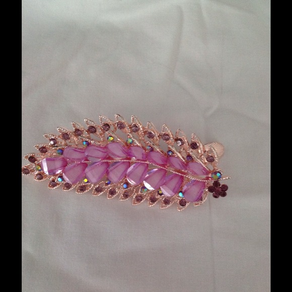 Glass and Rhinestone Hair Pin