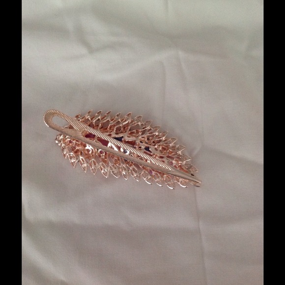 Glass and Rhinestone Hair Pin - Picture 3 of 3