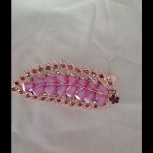 Glass and Rhinestone Hair Pin