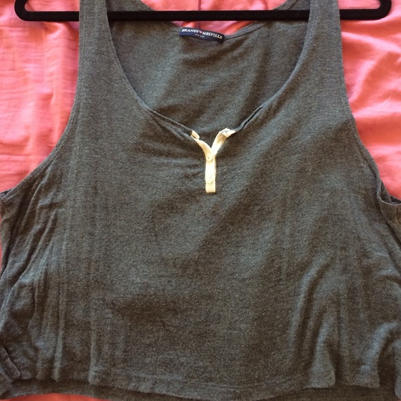 RARE!! Brandy Melville Scoop Neck Crop top