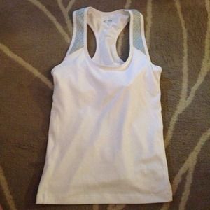 White racer back workout tank
