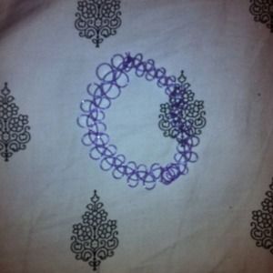 Purple glittery tattoo choker