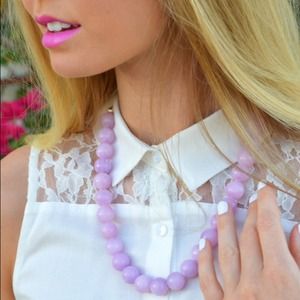 White H+M Sleeveless Button Down with Lace Panels