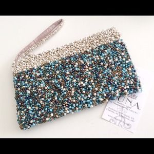Gorgeous Beaded Clutch/ Wristlet! New w/ Tag!