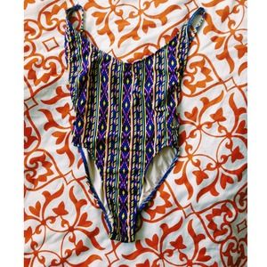 American Apparel Tribal High Cut One Piece