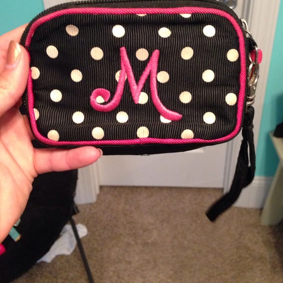M initial little wristlet