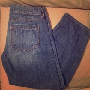 Boyfriend low rise cropped jeans