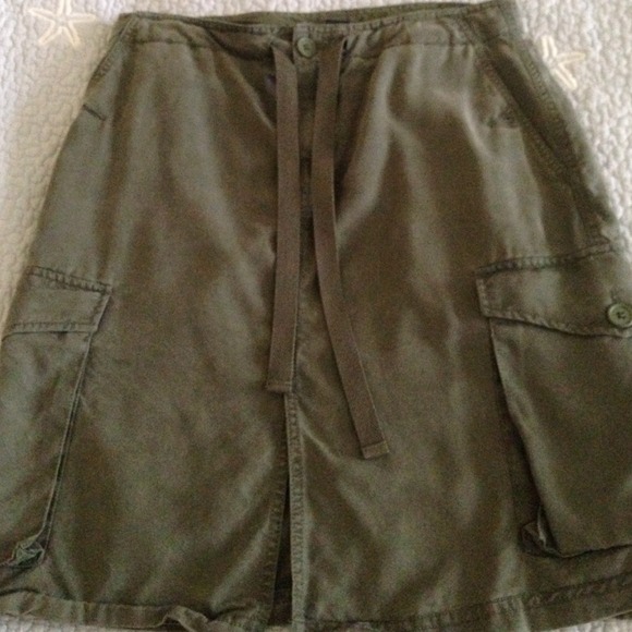 Army green skirt
