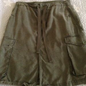 Army green skirt