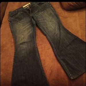 Juniors Size 17 Extreme Flare Denim Jeans