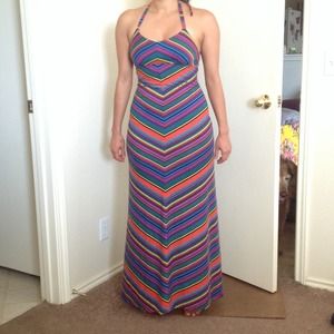 Striped maxi dress