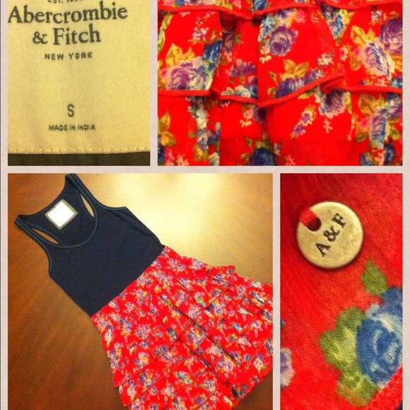 ABERCROMBIE & FITCH Chiffon Ruffle Sz Small Dress