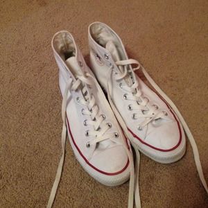 White High Top Converse NWOT