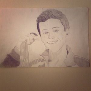Tom Daley hand drawn artwork