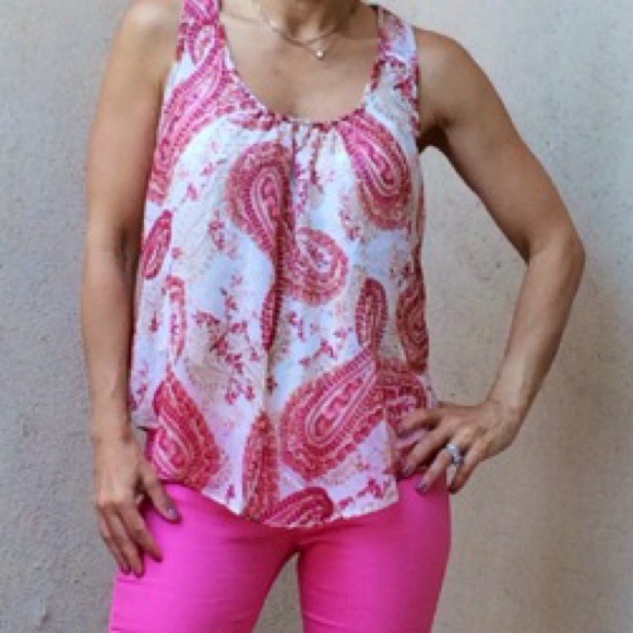 Chiffon paisley top SALE SALE - Picture 2 of 3