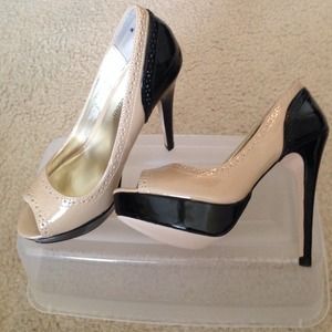 Beige n Black heels