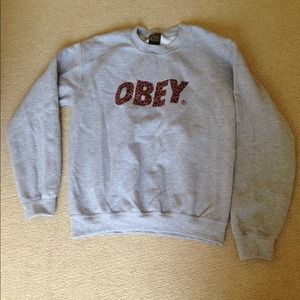 Obey Sweatshirt Crew Cheetah Leopard