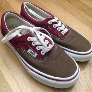 Burgundy/Brown Authentic Vans