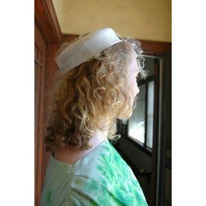 Accessories - White pill box hat Accessories - White pill box hat