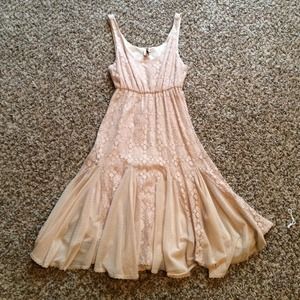 Lace champaign colored dress