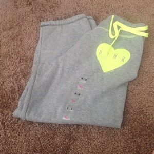 VS pink cropped sweats