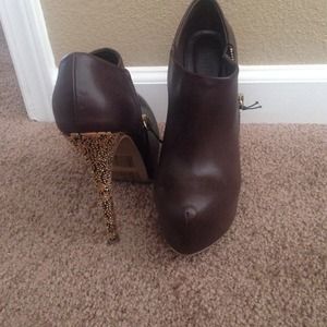 Brown Platform booties