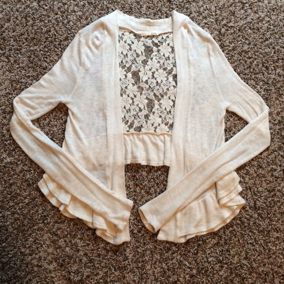 Lush lace back cardigan