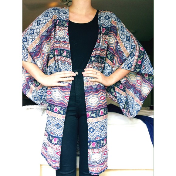 Forever 21 Floral/Tribal Kimono