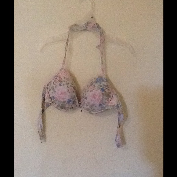 floral print molded cup Bikini top