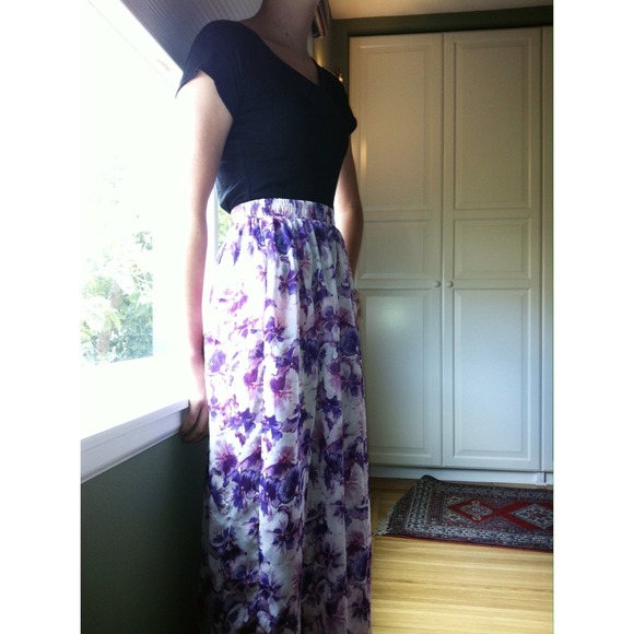 American Apparel Chiffon Maxi Skirt