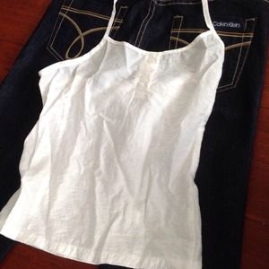 White cotton halter top