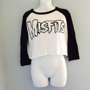 Misfits Crop Top/ Baseball Tee