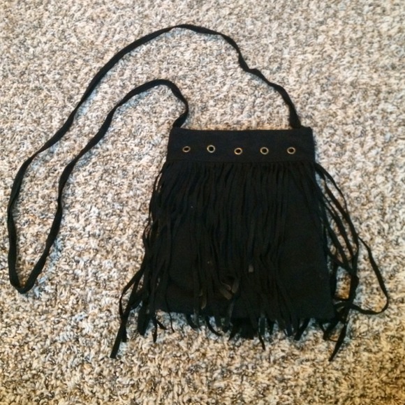 next Handbags - Black fringe purse