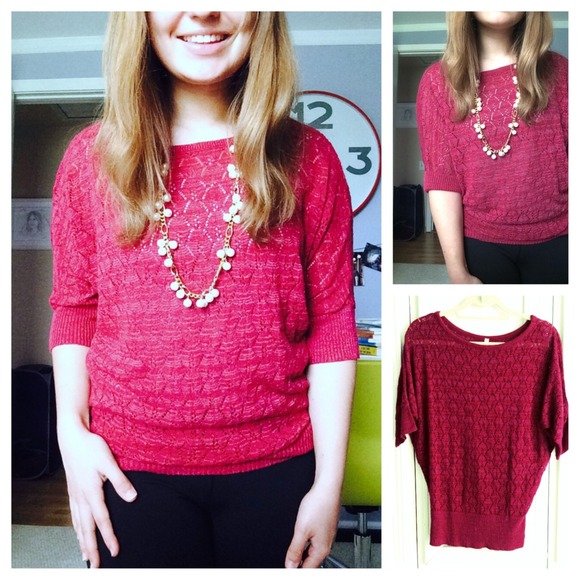 Absolutely Creative Worldwide Red Knit Top