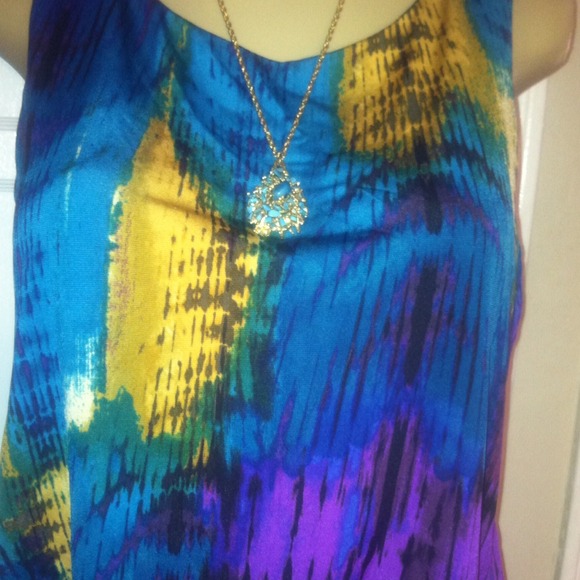 !!SOLD!! Gorgeous MultiColor Summer Dress - Picture 3 of 4