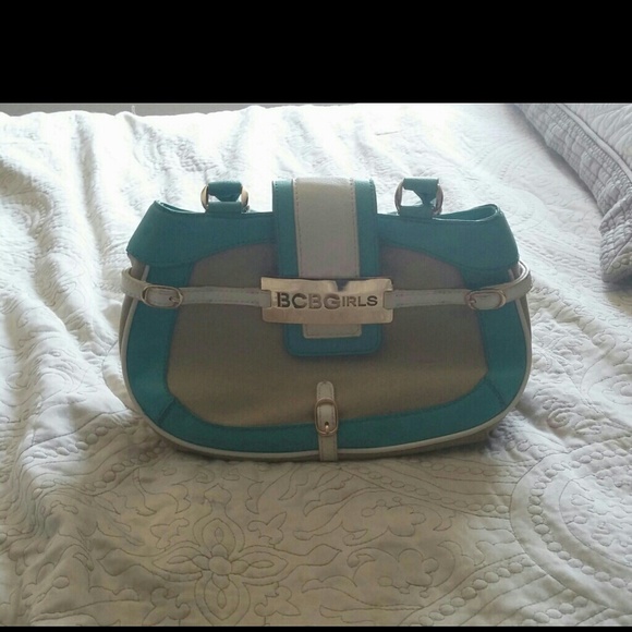 ❌❌❌ SOLD ❌❌❌ BCBG girls tan and turquoise bag