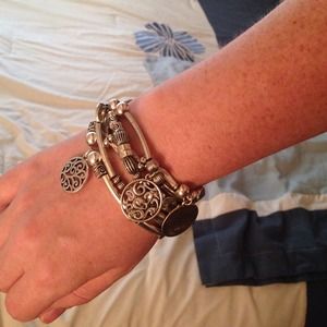 Charm bangle bracelet