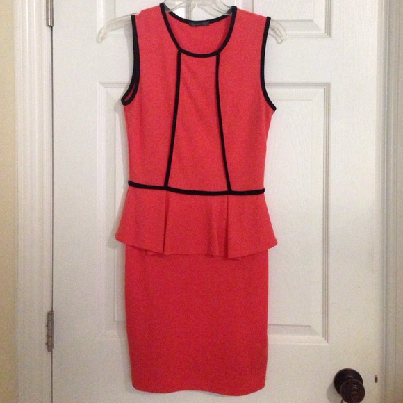 Soprano Salmon Peplum Dress