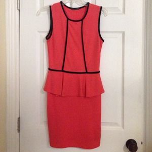 Soprano Salmon Peplum Dress