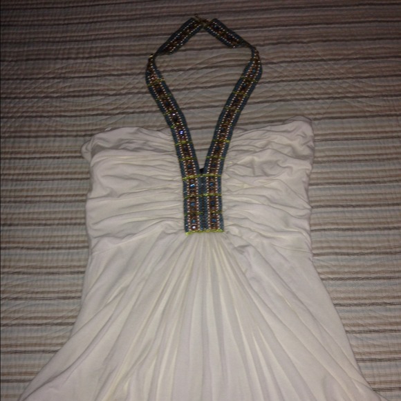Beautiful halter blouse white with stone accents