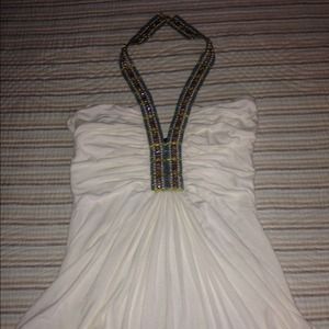 Beautiful halter blouse white with stone accents