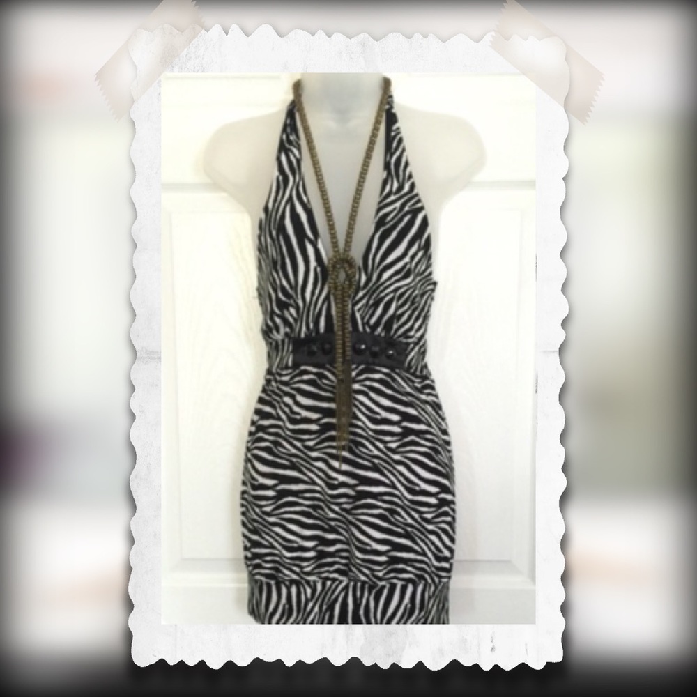 Halter Zebra pattern Dress/Top - Picture 1 of 2
