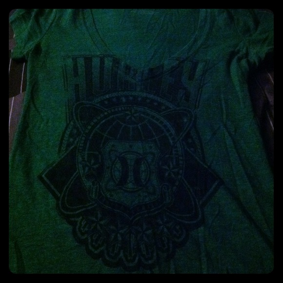 Dark green Hurley deep v shirt
