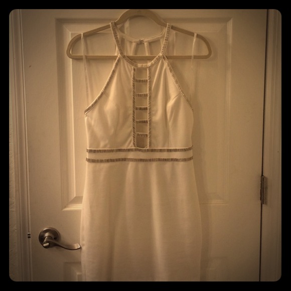 White cut out dress