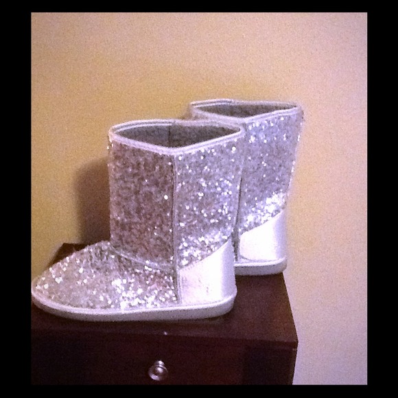 Boots - TRADED!!! Silver Bling Boots. Size 9.5. Like new!